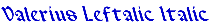 Valerius Leftalic Italic フォント